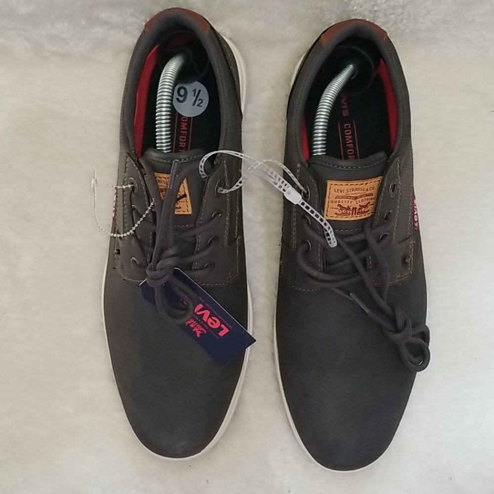 Levi's Strauss&CO Percy Waxed UL Man Casual Sneakers Gray Size 9.5